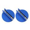 2pcs Universal Aluminum Groove Magnetic Jack Adapter Large Groove Blue Pinch Weld Frame Track Pads