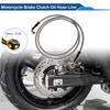 Motoforti 180cm Motorcycle Brake Clutch Oil Hose Line Silver Tone