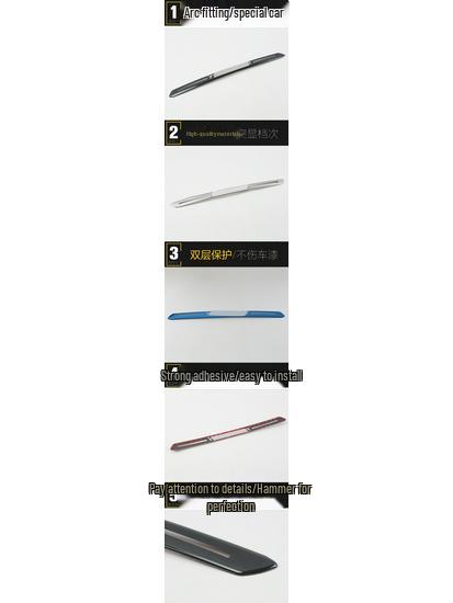 GM8 Rear Brake Light Strip: Anti-Tail Warning Trim for 17 Models