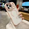 Camera Lens Protection Stand Case For iPhone 17 11 12 13 16  Pro Max Air 15 16 Plus For Magsafe Magnetic Transparent Phone Cover