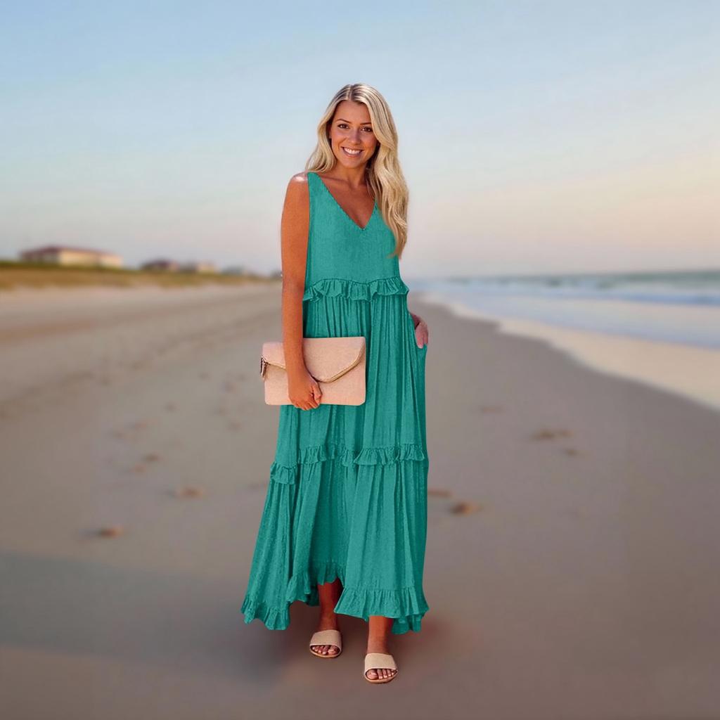 Women's Summer Long Dress Big Swing Beach Dress