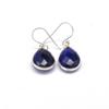 Sapphire 925 Sterling Silver Drop Earrings, Gemstone Handmade Dangle Earrings