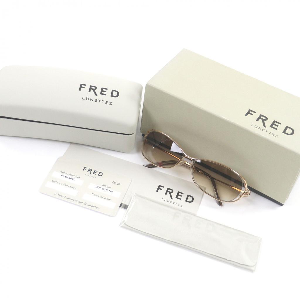 Excellent FRED sunglasses VOLUTE oval frame gold mens Used