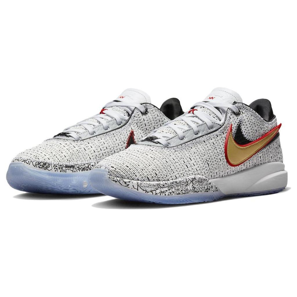Nike Мужские кроссовки LeBron 20 EP The Debut Белый Металлик-Золото Черный DJ5422-100