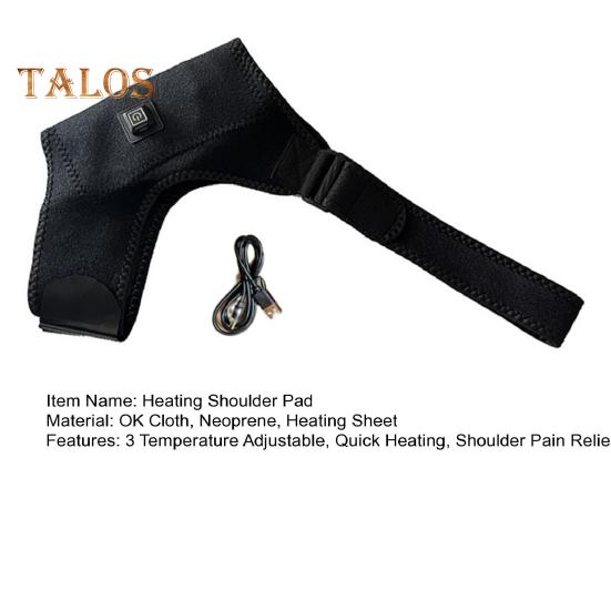 Подогреваемый плечевой бандаж с USB-разъемом, 3 температурных режима, регулируемый, для мужчин и женщин, болезненность, скованность, облегчение боли в плечах, электрический подогрев плечевого бандажа