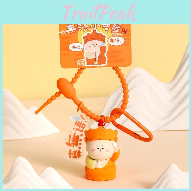 Original Resin Cartoon Buddha Keychain Charming Gift For Any Celebration