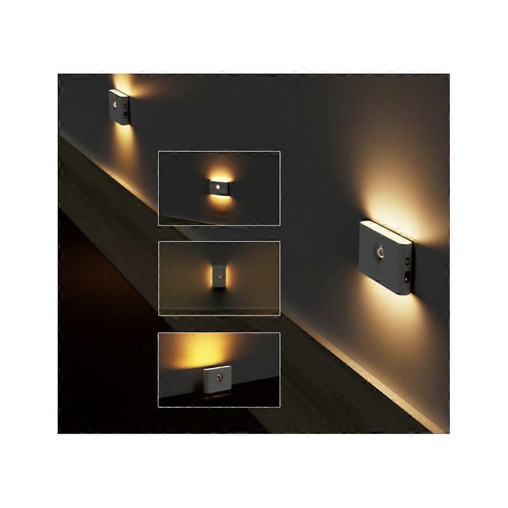 1 Pack Motion Sensor LED Night Light, LED Closet Lights, USB Rechargeable Induction Lights, Magnetic LED Induction Lamp for Bedroom, Bathroom, Kitchen