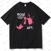 Новая летняя розовая футболка Rosie APT Bruno Mars из хлопка для женщин, с круглым вырезом, коротким рукавом. Подарок для фанатов, модный, оверсайз, унисекс