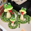 Мягкая плюшевая игрушка змея с большими глазами, плюшевая длинная змея, рептилия, плюшевая игрушка, мультяшное чучело, украшение для автомобиля