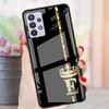 Стеклянный чехол из розового золота с 26 буквами ABC для Samsung Galaxy A52 A71 A50 A51 A70 A21s A31 A72 A10 A12 A30 A22 5G, чехол для телефона