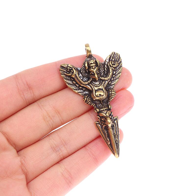Buddhist Brass Ax Cross Vajra Pestle Diy Keychain Pendant Bracelet Necklace Decorative Handcraft Jewelry