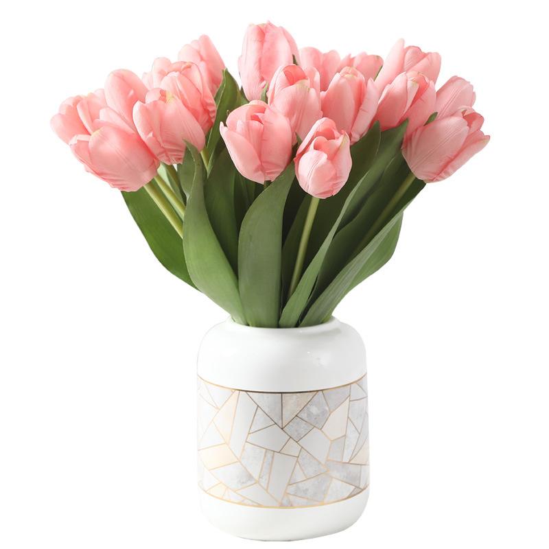 Faux Flowers Hand Moisturizing Tulips Photographic Arrangements Home Decor Fake Flowers