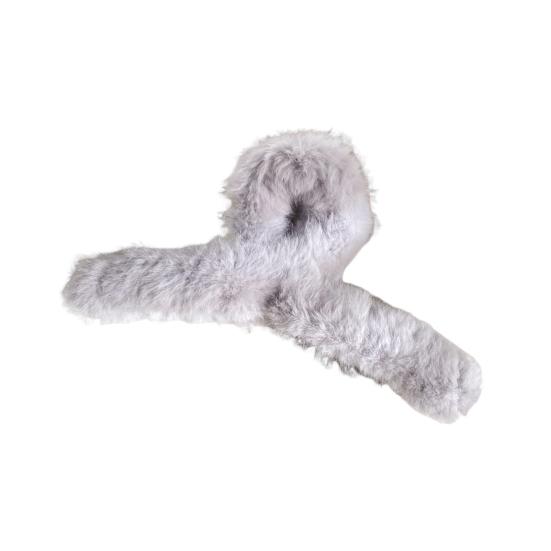 Заколка для волос с плюшевой оберткой, большая заколка для волос с затылком, универсальный аксессуар для волос на каждый день