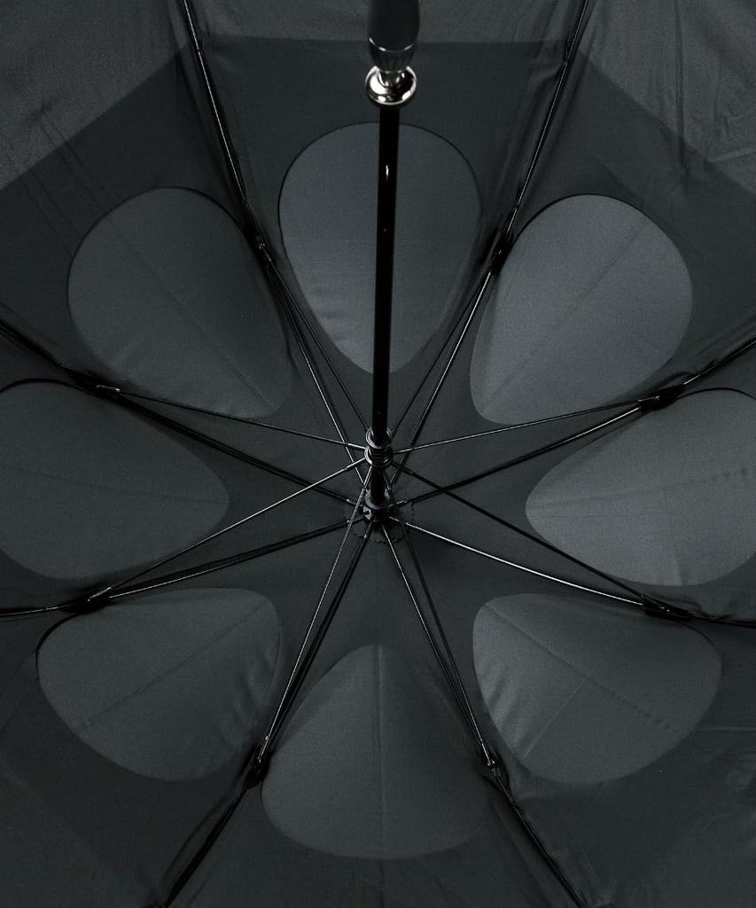 Зонт Airstream Длинный зонт Легкий Высокопрочный Защита от солнца Серебристый Гольф MQBXJX00 SVBK x F [Munsingwear] (Серебряный черный)