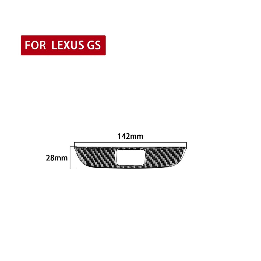 For Lexus GS 2006-2011 Car Double Flash Panel Decoration Cover Trim Sticker Decal Auto Interior Accessories Real Carbon Fiber