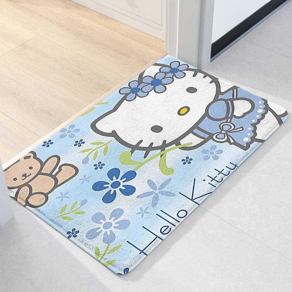 Cute Hellos-Kittys Carpet Bathroom Anti-slip Mat Door Mat Home Decoration Mat Entrance Door Mat Scratch-resistant Door Mat