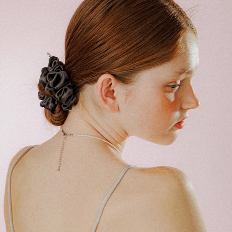 Бархатистый сатиновый скрабчи (темно-серый)