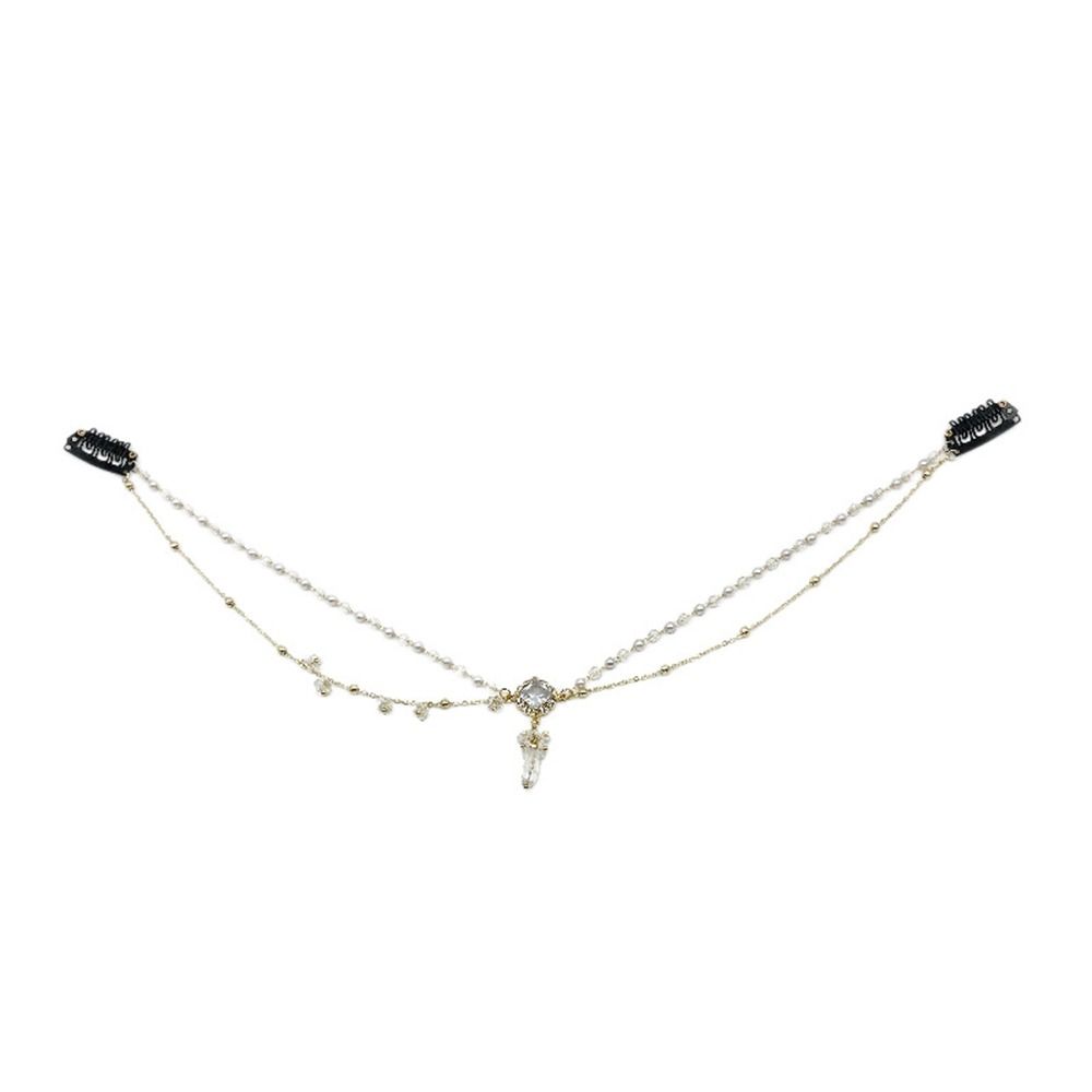 Праздничные Жемчужные Фото Реквизит Новогодний Боковой Зажим Аксессуары Для Волос Хрустальная Цепочка На Голову Подвеска На Брови