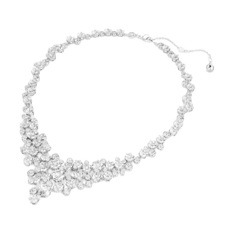 Swarovski Constella V-shaped design#lucky crystal necklace men and women same style couple silver 5732249