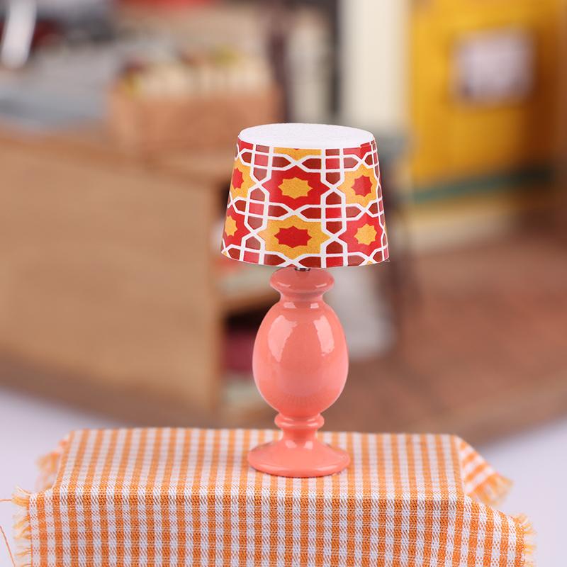 1:12 миниатюрных настольных ламп для кукольного домика, модель для изучения, мебель для кукольного домика, украшение для микросцены, световое украшение, игрушки для ролевых игр