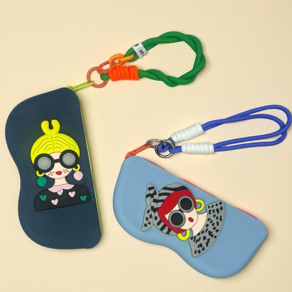 Waterproof Silicone Glasses Bag Dustproof Small Items Bag Simple Silicone Eyeglasses Case Female