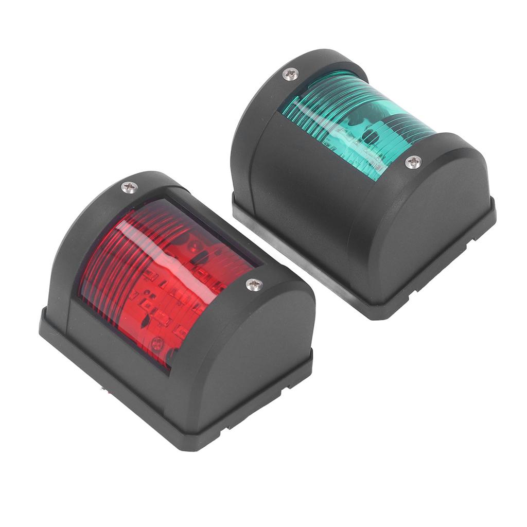 2 шт. Светодиодный навигационный огонь ПК Правый борт Зеленый Левый борт Красный Угол луча 112,5 градусов IP54 Водонепроницаемый 2 морские мили Морской лодочный огонь