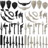 Medieval Military Cavalry Figures Building Blocks Accessories Sword Shield Knight Weapons Toys for Kids PJT049