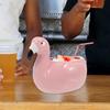 1Pcs Flamingo Ceramic Cocktail Wine Cup Fine Workmanship Large Capacity Party Drinkware Stylish Pink Ceramic Mug