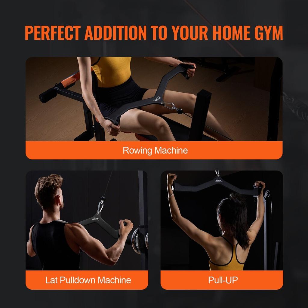 LAT Pulldown Bar Tricep Handle Attachment V-bar Cable Machine for Home Gym