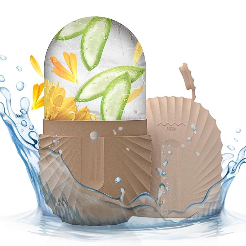 Ледяной ролик для лица, кубик льда, косметический массаж, силиконовая форма для льда для отечности глаз, ледяной ролик для лица, сужающий поры