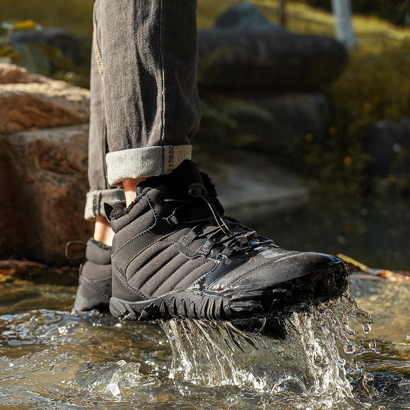 TUINANLE Модные новые босоногие сноубутсы Зимняя теплая спортивная обувь Мужская и женская Уличные теплые походные ботинки для кемпинга