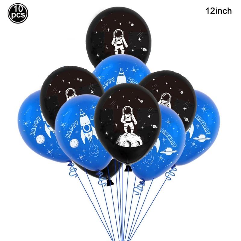 CUCU Rocket Astros Balloon Birthday Astronaut Spaceship Foil Balloons Cartoon Sci-Fi Space Anime Theme