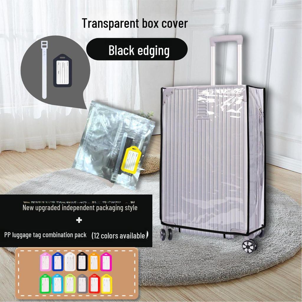 Водонепроницаемый прозрачный защитный чехол из ПВХ для багажа и набор бирок