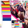 LoveVC Rainbow Pride Stick Flag Set Small  Handheld Flag 5x8 Inch