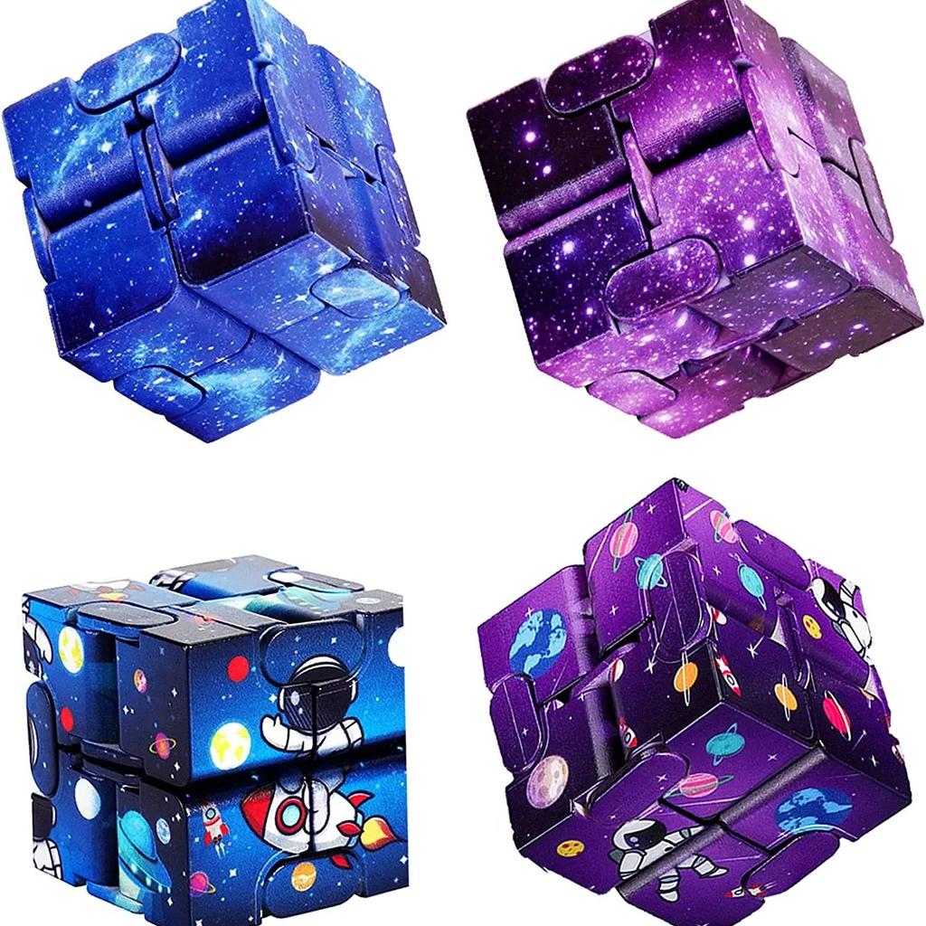 Infinite Flip Magic Cube Starry Sky Puzzle Toy Four Corner Maze Toy for Children and Adults, Stress Relieving and Relaxing