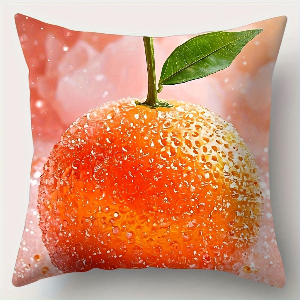Cool Fruit Pattern Design Digital Printing Pillow Cover Short Plush Suitable Living Rooms Bedrooms Sofas Throw Cushion Cover