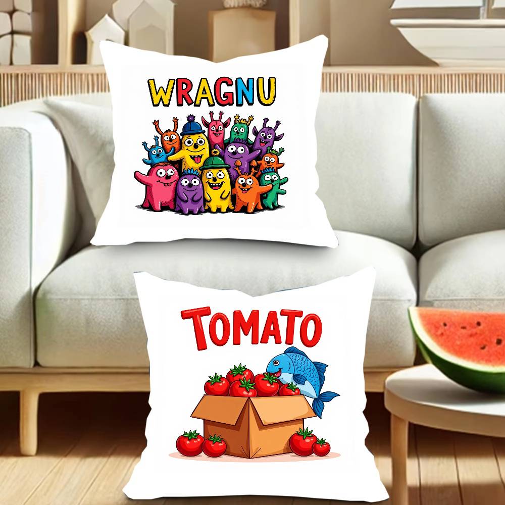 American classic graffiti Square cushions suitable for use in guesthouses bedrooms living rooms sofas and when traveling