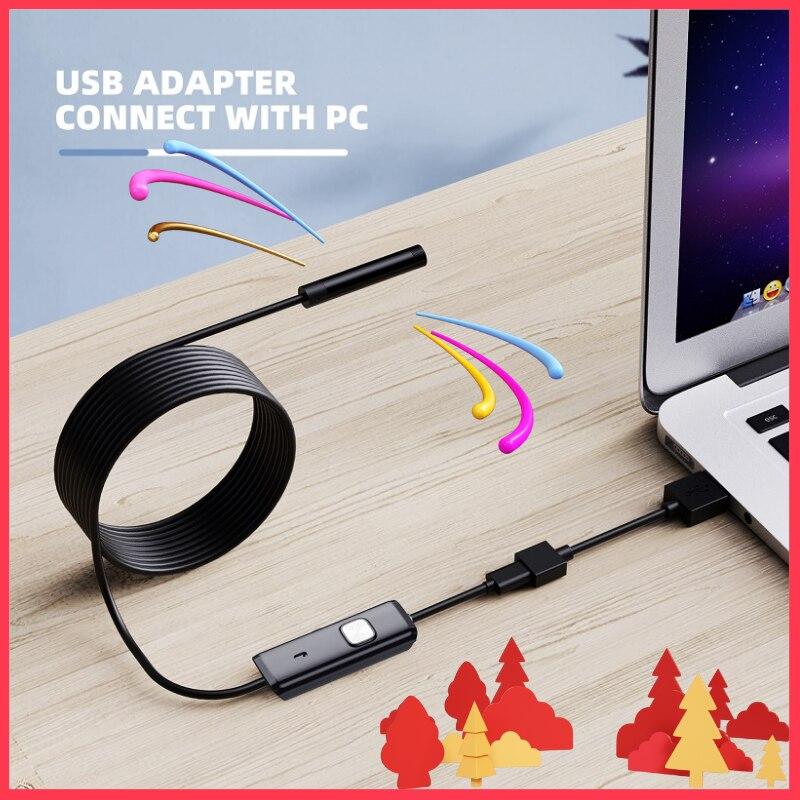 1 шт. эндоскоп 5,5 мм USB Android эндоскопическая камера мини-объектив 3 в 1 TYPE-C OTG Micro USB водонепроницаемый осмотр автомобиля 0,01