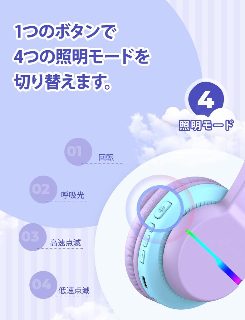 iClever Headphones Bluetooth Headphones Wireless Kids Headphones with Volume Limit 45H Playtime with Microphone for Children's (74/85 dBA)