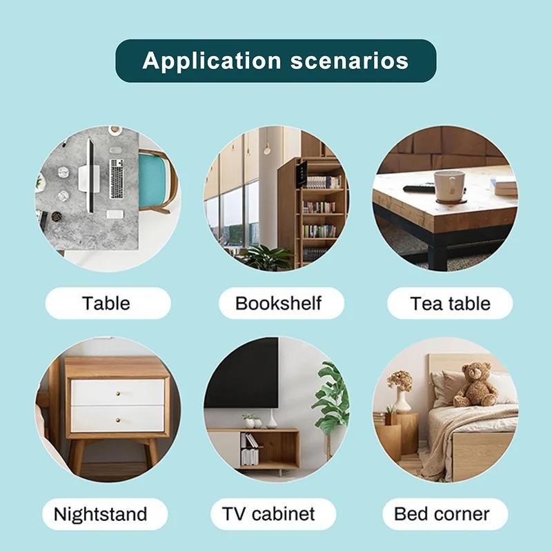 1/24pcs Baby Safety Anti Collision Angle Protector Table Corner Edge Protection Cover Transparent Window Right Angle Crash Pads