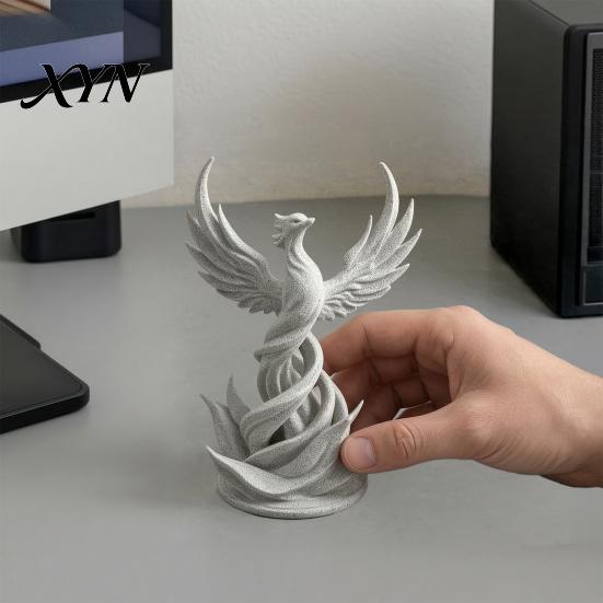 Скульптура мифической птицы Феникс Восстающий, 3D-печатная фигурка, Декоративная модель существа с детализацией и крыльями для стола, кабинета, офиса
