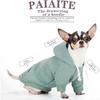Paiaite Small Dog Hoodie Sweater: Winter Sweatshirt Pet Coat with Pockets, Hat & Leash Hole for Puppy Doggie Chihuahua, Small-Medium Dogs (Boy &