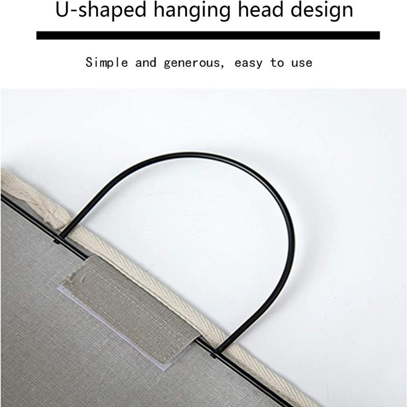 Cotton Linen Dormitory Wall Hanging Storage Bag Wall Door Wardrobe Table Top Fabric Organizer Basket for Books CD Magazine