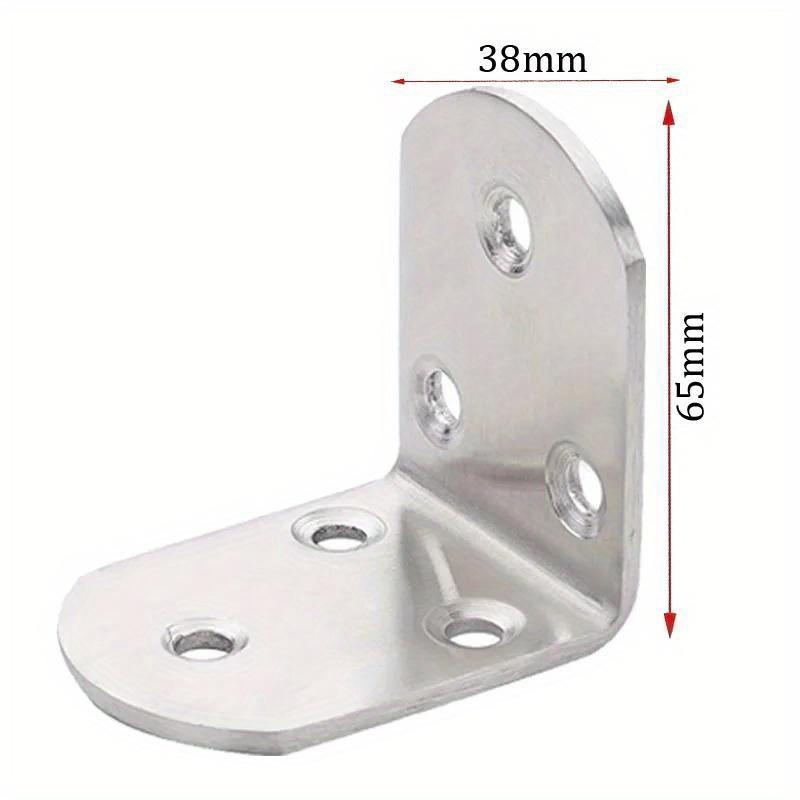12 шт., угловые скобы, угловые скобы из нержавеющей стали, код угла 90 градусов, прямой угол, фиксированный кронштейн, опора для полки, мебельный разъем