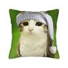 Rainbow Forest Meowl Cat Pillow Cover  Soft Cushion Cover Cute Funny Pillow Case For Living Room Chair