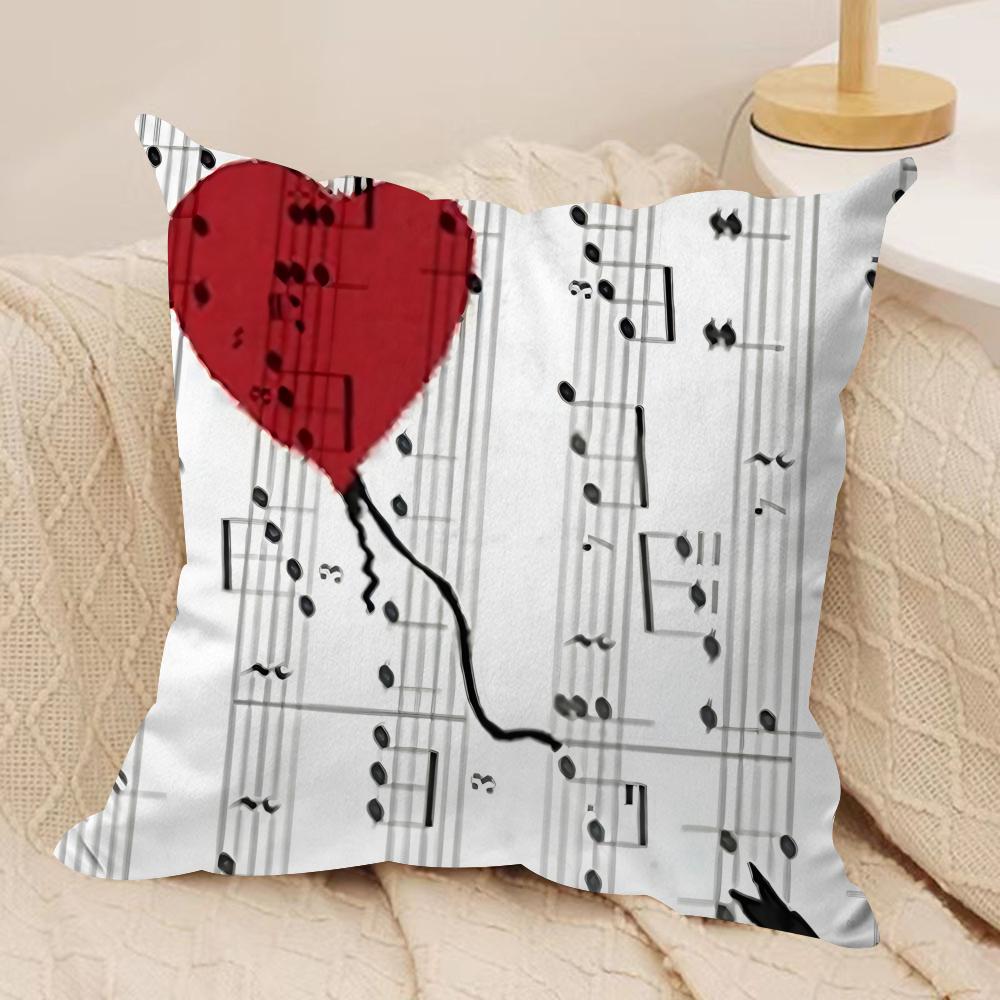 Graffiti Artist BBanksy Cushion Cover Silky Short Plush Invisible Zipper Dustproof Sofa Pillow Case For Home Decor