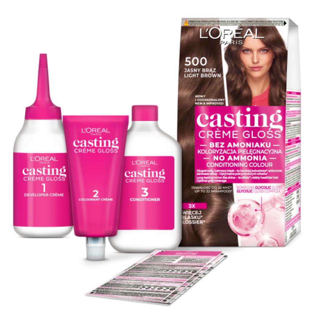 L'Oréal Casting Crème Gloss Ammonia-Free Hair Color 500 Light Brown