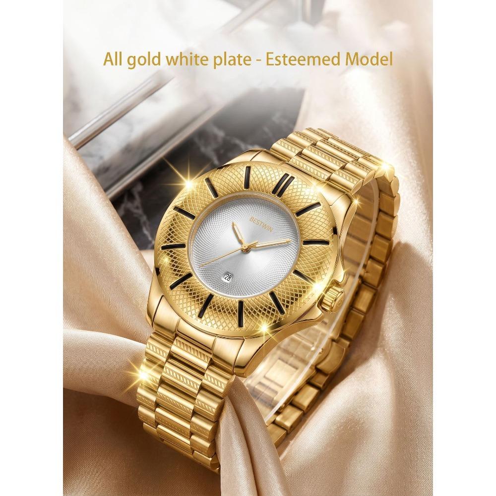 Men's Snake Pattern Quartz Watch Fashion Waterproof Luminous Trendy Wristwatch for Men