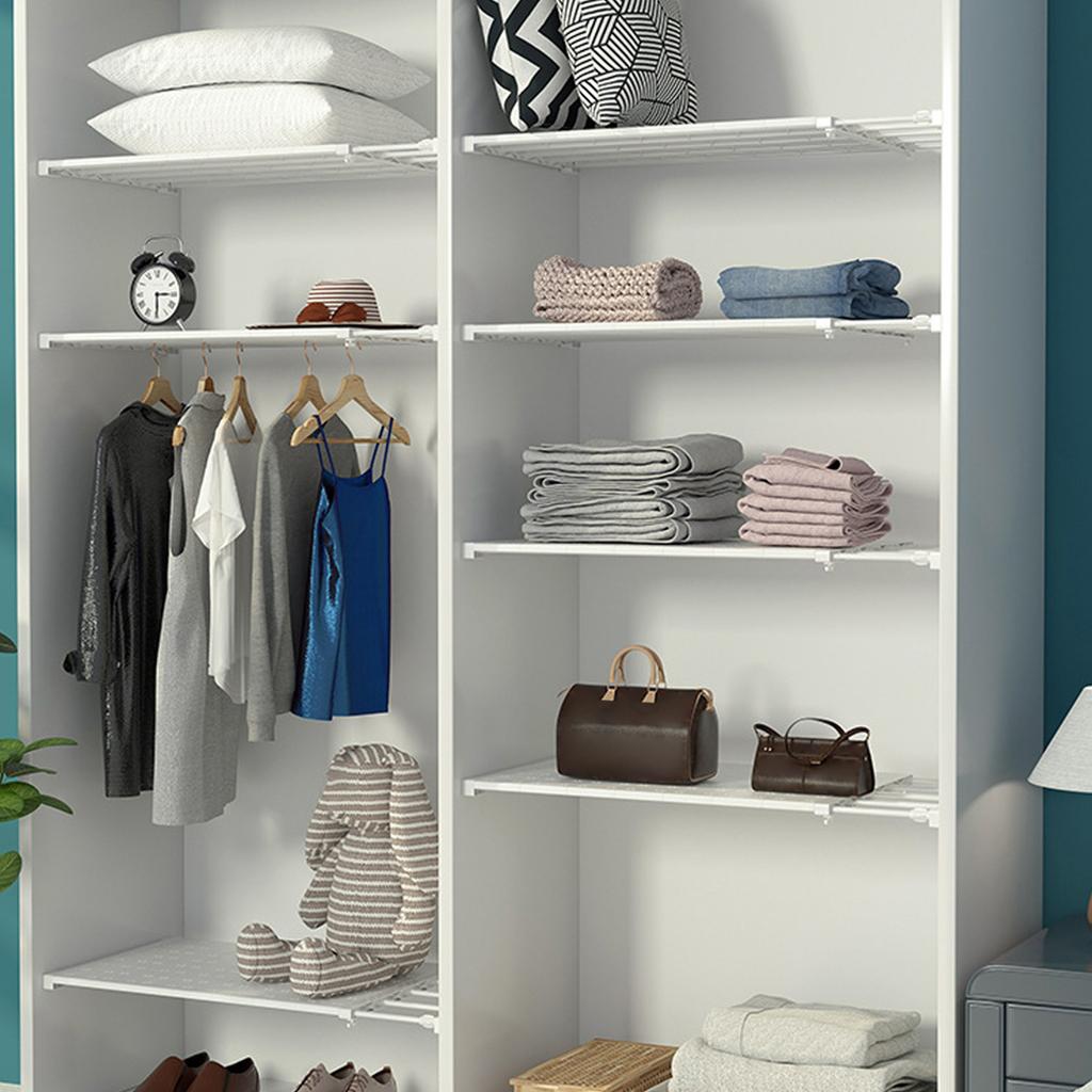 2 шт. Расширяемые разделители для гардероба, без перфорации, многоярусная полка для шкафа для сумок и одежды, разделитель для разделения пространства