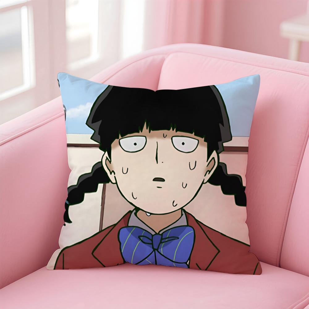 Чехол на подушку Mob Psycho Льняной Минималистичный Мягкий Декор для Дивана Домашней Комнаты